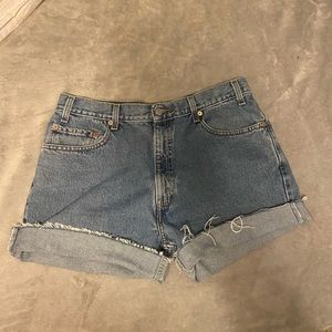 Levi High Waisted Jean shorts